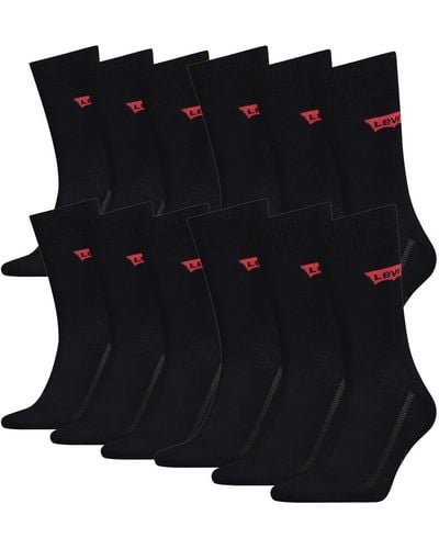 Levi's 12 Pairs of Levis 168SF Regular Cut Socks Sneaker Socks Stockings 903052001 - Noir