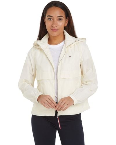 Tommy Hilfiger Transitional Windbreaker Met Capuchon Calico Xxl - Wit