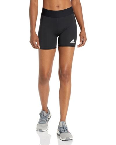 adidas Womens Techfit Volleyball Shorts Running Compression Tights - Blue