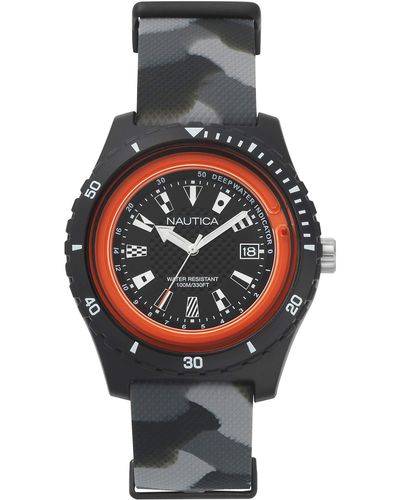 Nautica Orologio Analogico Quarz Adulto con Cinturino in Silicone NAPSRF005 - Multicolore