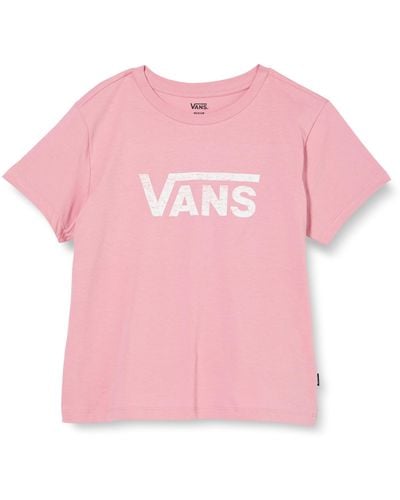 Vans Wm Drop V Ss Crew T-Shirt - Pink