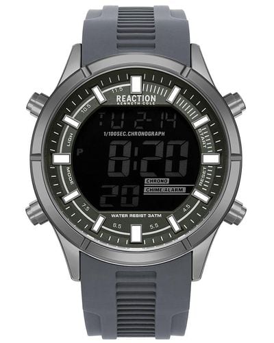 Kenneth Cole Digital Silicone Watch 47mm - Black
