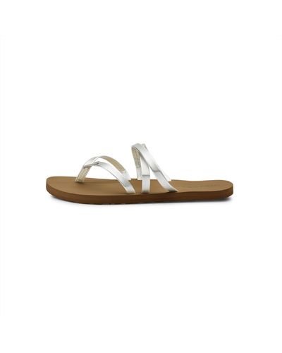 Volcom Easy Breezy Ii Flip Flop Sandals - White