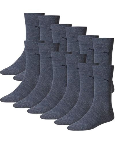 PUMA Classic Casual Business Socken 12er Pack Denim Blue 460-47/49 - Blau