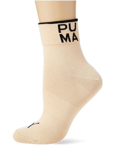 PUMA Placed Logo Short Sock 4p - Naturel