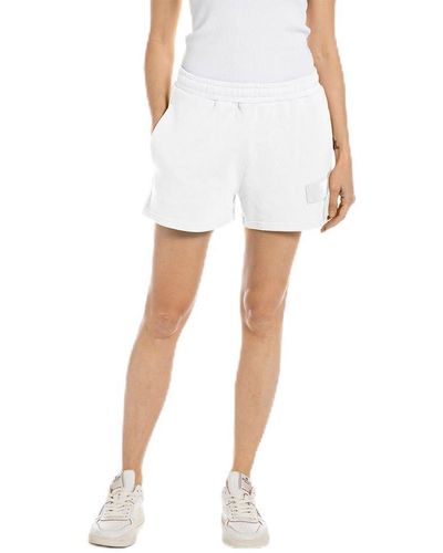 Replay Shorts aus Baumwolle - Weiß