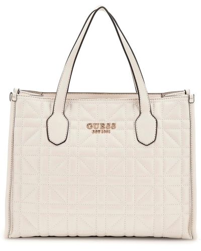 Guess Silvana Double Compartment Tote - Natural