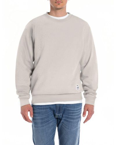 Replay Sweatshirt aus Baumwolle - Grau