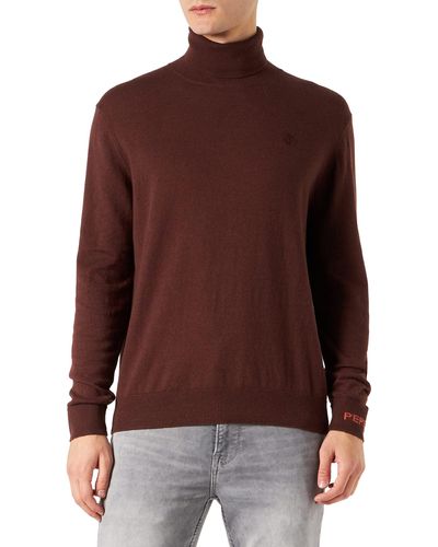 Pepe Jeans Andre Turtle Neck Long Sleeves Knits - Brown