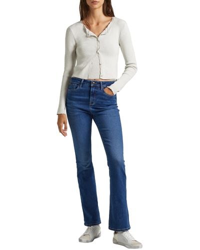Pepe Jeans Skinny Flare Taille Ultra Haute PL204595 Jeans - Bleu