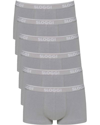Sloggi Go Abc Hipster 6p Boxer Shorts - Grey
