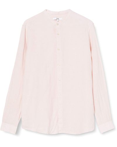 FIND Amazon-Marke: Langärmeliges Leinenhemd - Pink