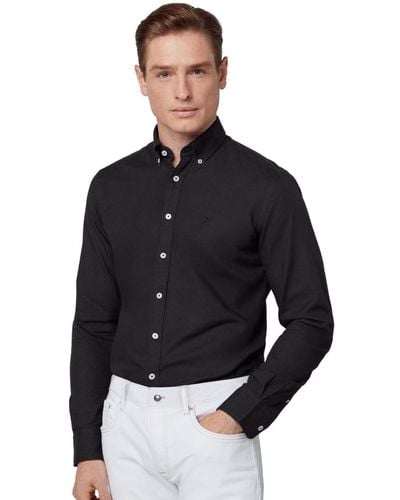Hackett Hackett Oxford Long Sleeve Shirt Xl - Black
