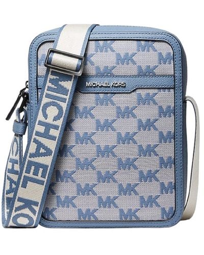 Michael Kors Cooper Logo Jacquard Flight Bag - Blue