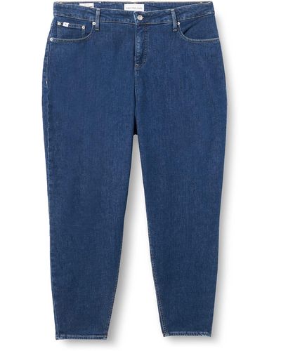 Calvin Klein Mom Jeans Plus Hose - Blau
