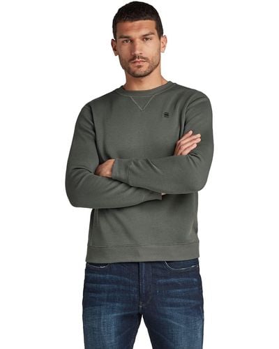 G-Star RAW Premium Core R Sw Ls Sweater,graphite,l - Green