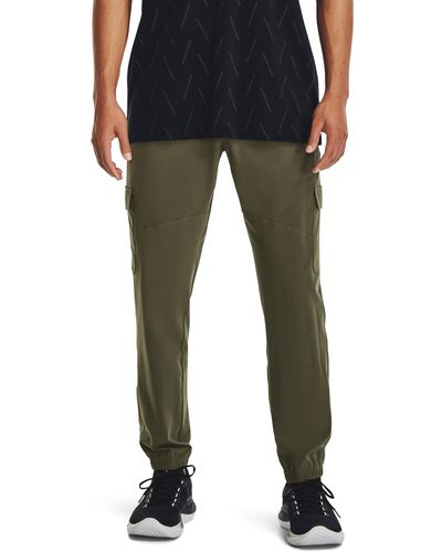 Under Armour S Stretch Woven Cargo Pants Marine Green/black L