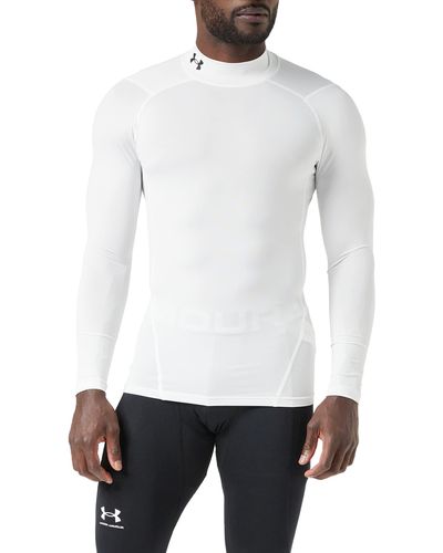Under Armour Heatgear Armor Mock Long Sleeve T-shirt - White
