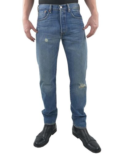 Levi's Jeans 501 Customized & Tapered blue denim W31L34 - Blau