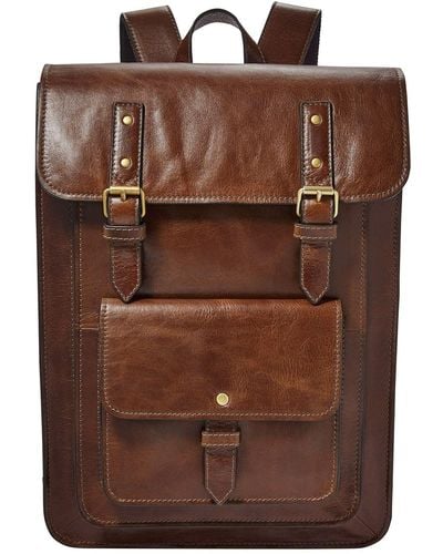 Fossil Greenville Eco Leather Rucksack 30.48 Cm L X 8.89 Cm W X 40.64 Cm H - Brown