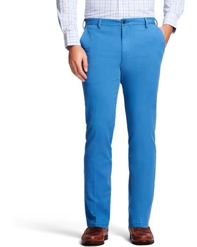 Izod Saltwater Stretch Flat-front Chino Pants - Blue