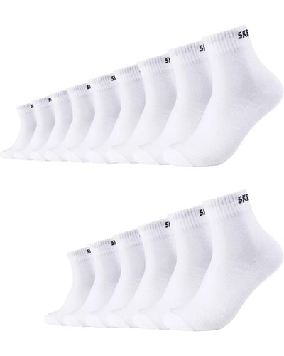 Skechers 15 Paar Quarter Socken SK42017 - Weiß