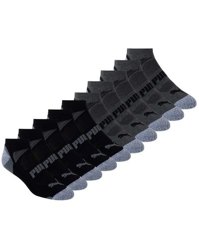 PUMA Men's No Show Socks - 10 Pairs (black),10-13,1489812