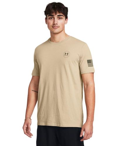 Under Armour T-Shirt Freedom Graphic Short Sleeve - Natur