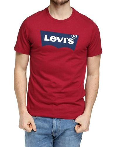Levi's Graphic Crewneck Tee T-shirt Nen - Rood