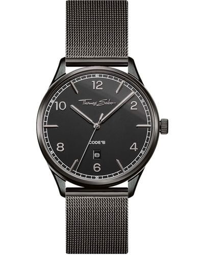 Thomas Sabo Unisex-watch Code Ts Stainless Steel Wa0342-202-203-40 Mm - Black