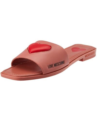 Love Moschino Sabot Mule - Rouge