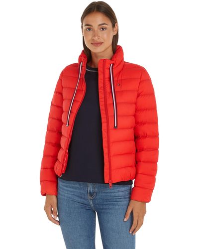 Tommy Hilfiger Packable Lw Down Gs Jacket Ww0ww41557 - Red