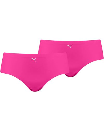 PUMA Seamless Hipster Knickers 2 Pack - Pink