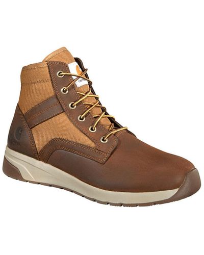 Carhartt Mens Force 5" Lightweight Sneaker Nano Comp Toe Ankle Boot - Brown