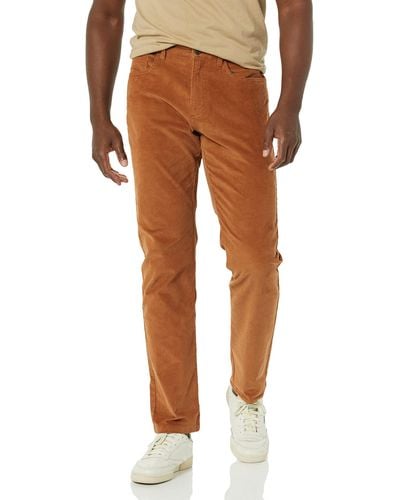 Goodthreads Straight-Fit 5-Pocket Comfort Stretch Corduroy Pant Vellute a Coste - Marrone