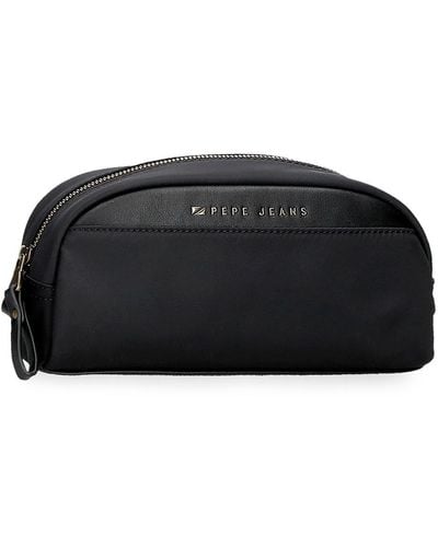 Pepe Jeans Morgan Toiletry Bag Black 23.5x11x7.5cm Polyester And Pu By Joumma Bags