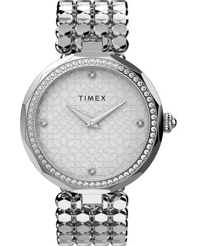 Timex Asheville 34mm Tw2v02600vq Quartz Watch - Metallic