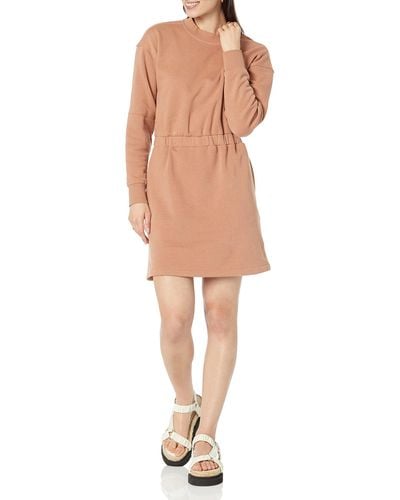 Amazon Essentials Waisted Sweatshirt Dress - Natural