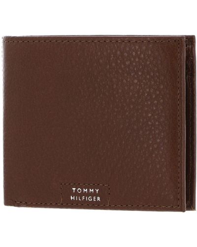 Tommy Hilfiger Th Premium Leather Cc And Coin Wallet Warm Cognac - Bruin
