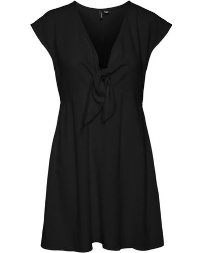 Vero Moda VMMYMILO Cap Sleeve Mini Dress WVN GA Kleid - Schwarz