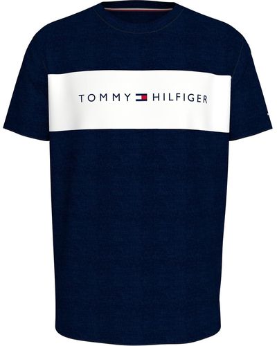 Tommy Hilfiger S Panel Cn Short Sleeve T-shirt Navy/white M - Blue