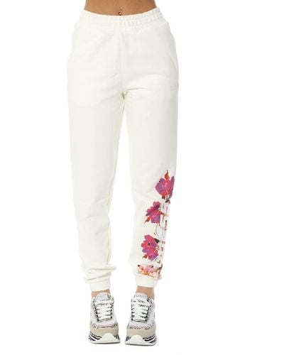 Guess Pantalone donna Corine floral logo jogger bianco ES23GU55 V3RB14K68I3 M - Blanc