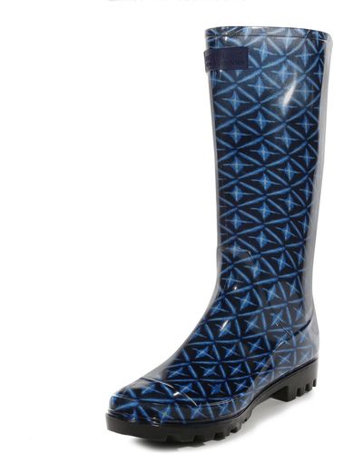 Regatta Wenlock PVC Wasserdicht Eva Fußbett Walking Wellington Boots Rain - Blau
