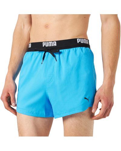 PUMA Logo Length Swim Shorts Bain - Bleu