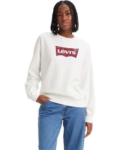 Levi's Graphic Standard Crewneck Pullover Sweatshirt - Weiß