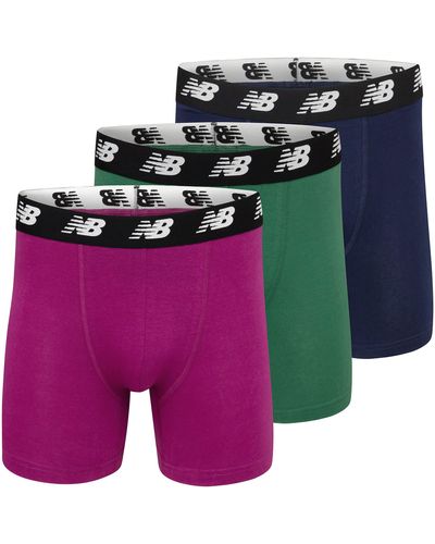 New Balance Cotton Performance Boxer Briefs (3 Pack) - Multicolour