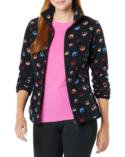 Amazon Essentials Disney Pf Full-zip Mock Jackets - Pink