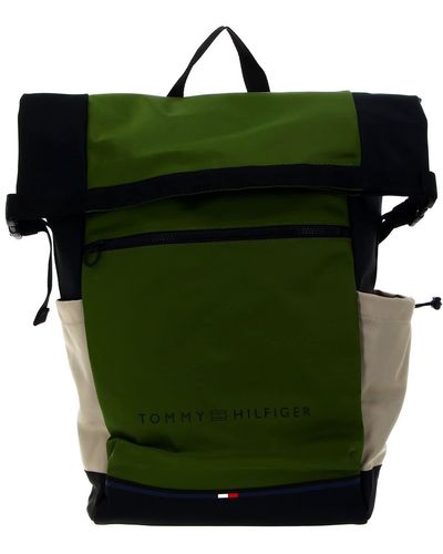 Tommy Hilfiger TH Urban Essential Rolltop Backpack tor Green - Grün