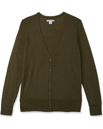 Amazon Essentials Lightweight V-neck Cardigan Sweater - Green