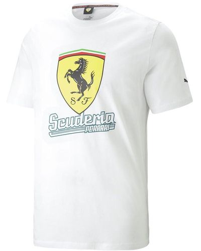 PUMA Ferrari Race Big Short Sleeve T-shirt L White